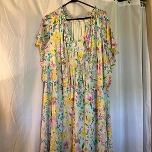 Lauren Conrad Dress 3X Blue Floral